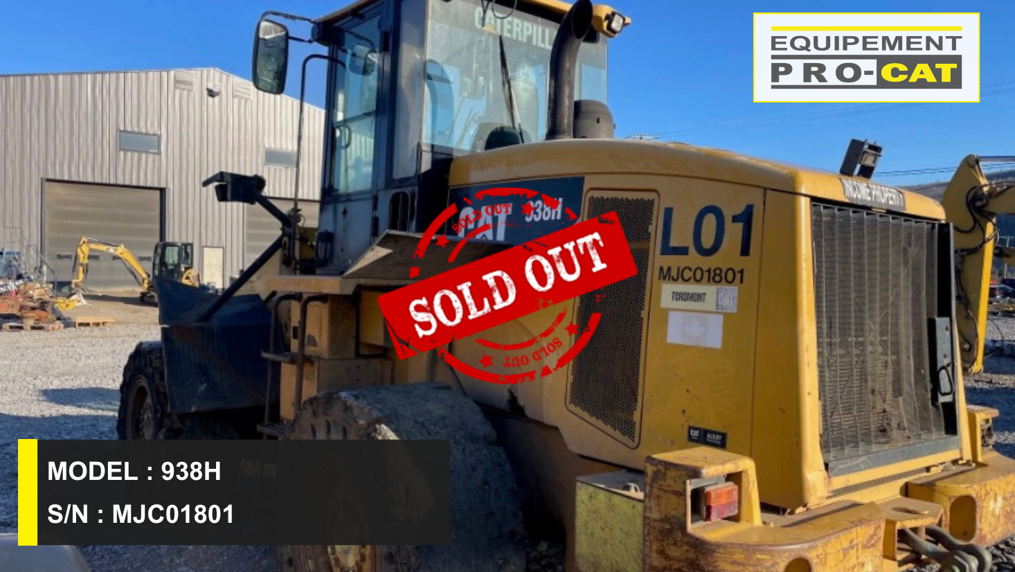 938H CAT Wheel Loader (MJC01801)