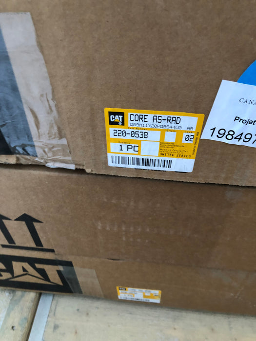 220-0538- CAT CORE RAD- OEM New